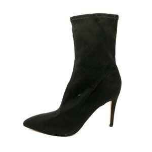 Express Womens Boots Black Soft Sided Pull‎ On Pointed Toe Mid Calf Stiletto 10
